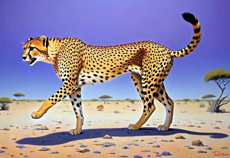 funny cheetah Surrealism Todd Shorra,
((best quality, masterpiece)), complex parts, chaos, improvisation, 20th century, ((Todd Shorr style )),
 extreme detail,Deep plotting, /red:0.2/blue:0.2/chlorine:0.2/grey:0.2/lilac:0,2