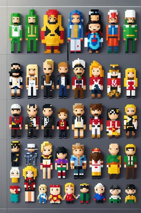 Pixel characters