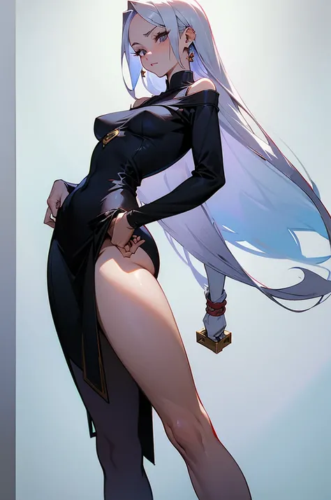 ((best quality)), ((masterpiece)), (detailed), 1girl, detalied face, off-shoulder sweater, a 25-year-old female human with fair skin, standing at 190 cm tall and weighing 75 kg. She has a toned, athletic build with a curvy figure, featuring a 95 cm bust, 7...