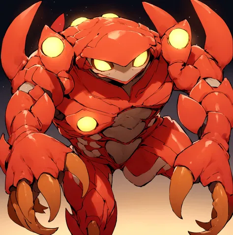 crab themed superhero with crab claws