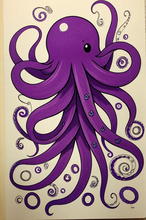 happy octopus coloring