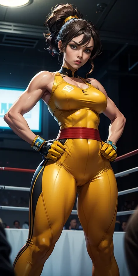 female lighting ✨️ 👌 💯 💛 😍 😌, hands on hips, clenching fist 👊 ✊️