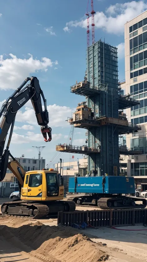 Construction in progress, where robots and autonomous machines are operating.