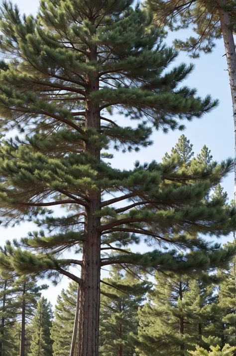 A pine tree doing mewing 
