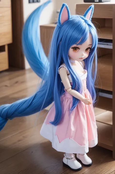 Make a 2D doll with a big tail