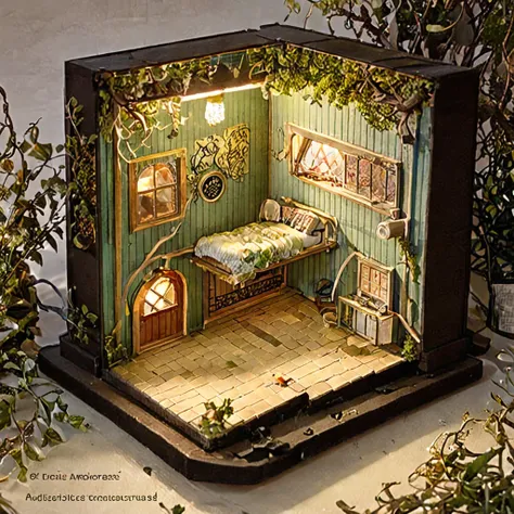 (masterpiece, top quality, best quality),(ultra-detailed, absolutely resolution),((16k, high res)), 

break {miniature room insi...