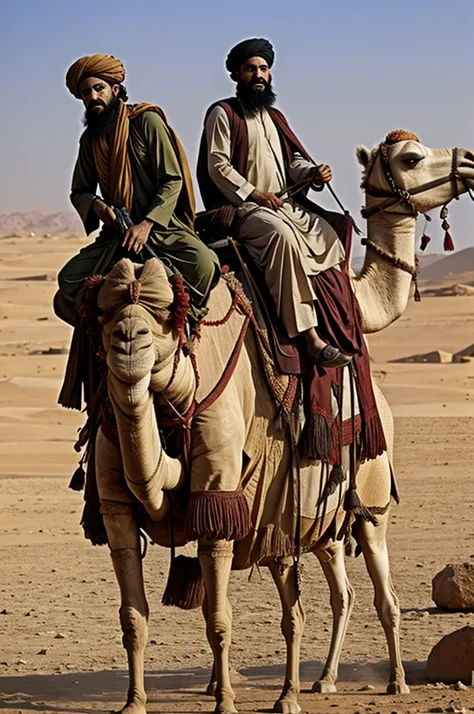 Taliban on a camel 
