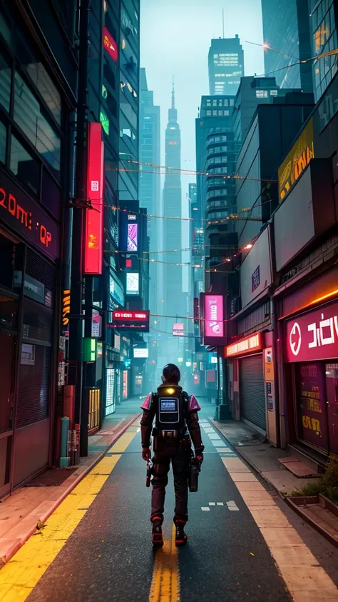 city cyberpunk, sci-fi movie, empty street, natta,  old store, irregular, circuit boards, wires, intricate, super detailled, realisitic, hyper realisitic, high qualiy, better, super detaill , crazy detail, very detailled, photorealisitic, epic composition,...