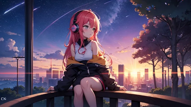 Woman wearing headphones, Anime Style 4 k, anime wallpaper 4k, anime wallpaper 4k, 4k anime wallpaper, anime art wallpaper 4k, anime art wallpaper 4k, Anime Style. 8K, Anime atmosphere, Nightcore, Ultra HD Anime Wallpaper, Anime Art Wallpaper 8K, Anime Bac...