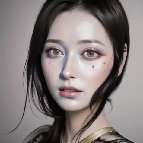 Android Beauty, Powerful paintings inspired by Francis Bacon, Ultra-realistic surrealism, Hyperrealism, fear, art, hyper real painting, Realistic illustration painting, カラフルなHyperrealism, Hyper-realistic digital art