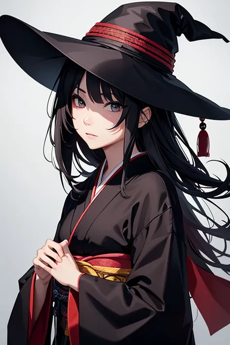 Japanese witch dressed in black.