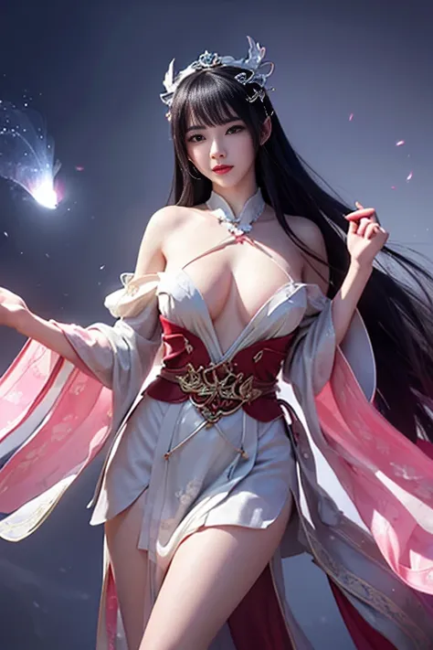 AncheReddressgirl, (masterpiece, best quality:1.2), 1girl, 独奏, In the depths of Wonderland，The moonlight falls like water，foggy room，The figure of the heroine is vaguely visible，Just like the fairy in the painting，Slender sexy legs，Very nice legs，Leaking s...