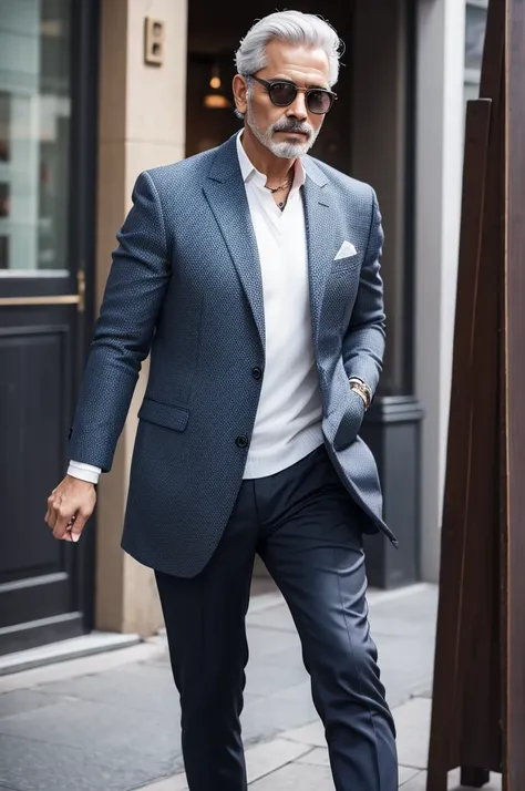 52 year old stylish man 
