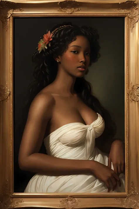 The Birth of Venus with ebony skin wearing a sheer dress, Paintings by Vigée Leblanc