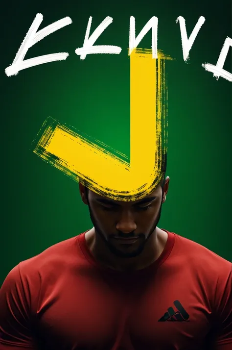 a written name, that says active man in red with black shadow on the edges, to be seen in HD quality with the green and yellow background 