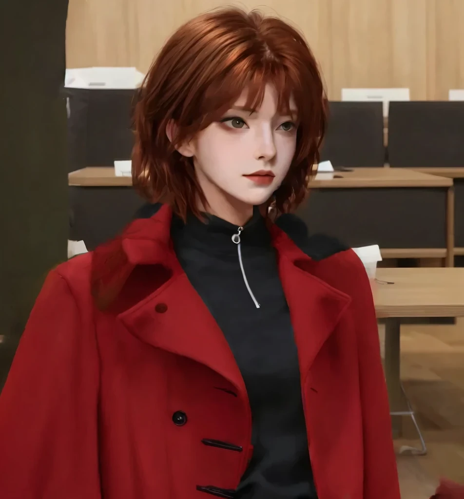 Red stylish coat