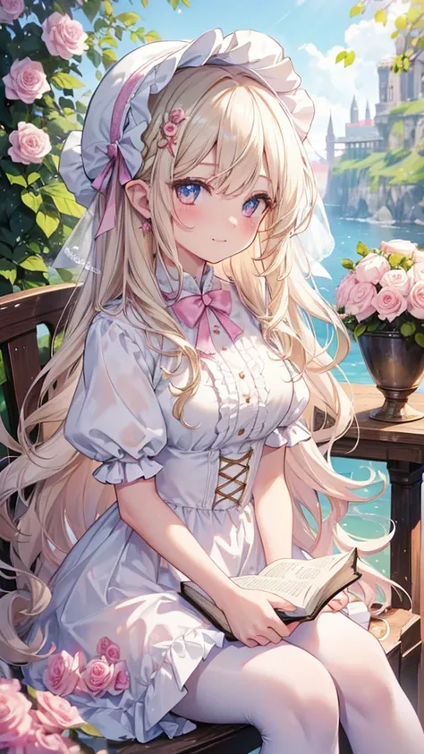 ((masterpiece,High resolution,8K quality,super delicate,highest quality)),girl,young girl,Chiquita,((highly detailed face)),goblin,delicate eyes,(blue glowing eyes, white hair),(hairstyle:long wave,strong wavy hair,soft wavy hair,blonde),pointed ears,Lens ...