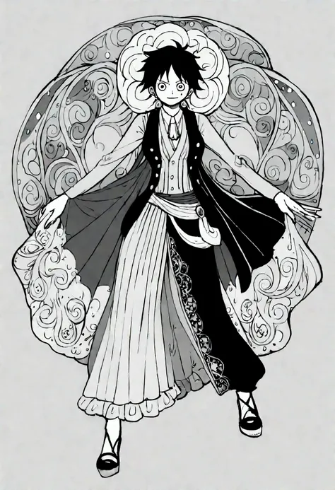 Personagem de one piece "Monkey d Luffy" versão feminina #fofa