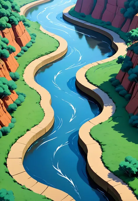 a river flowing in both directions