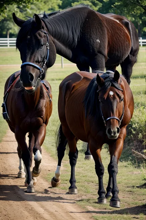 Buffalo and horse hybrid baby