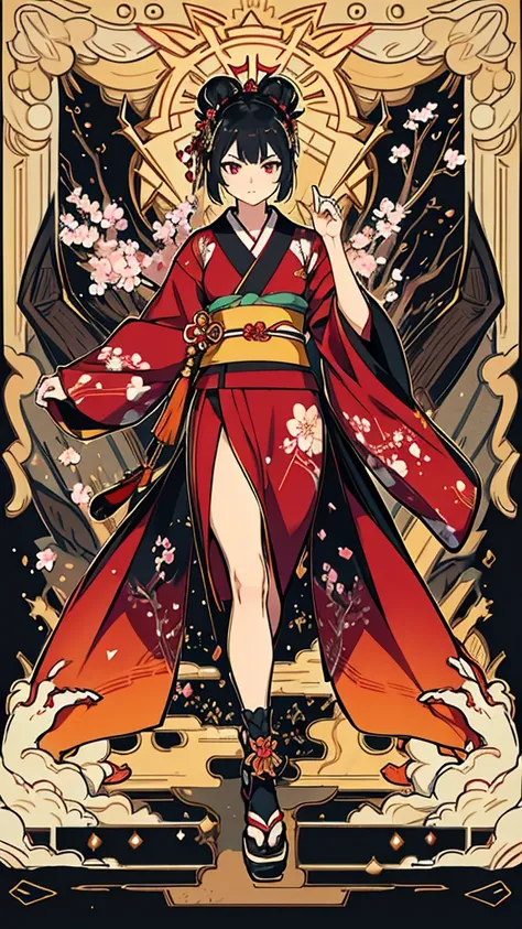 Aiko is a japanese striking figure with long, raven-black hair often styled in a traditional bun adorned with ornate hairpins. Her eyes are sharp and dark, reflecting her keen intellect and unwavering determination.
Aiko wears a beautifully crafted kimono,...