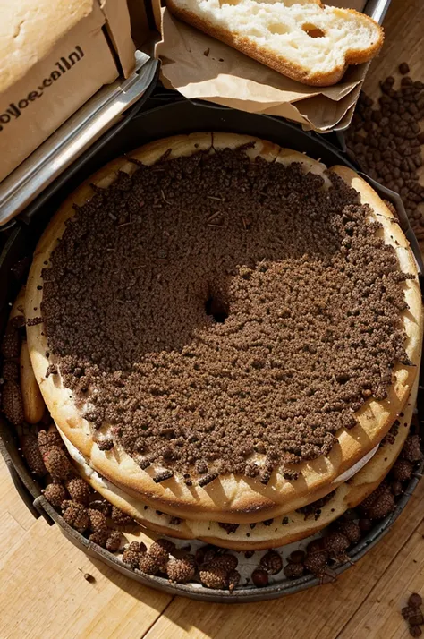 Ants swarm around the leftover donuts