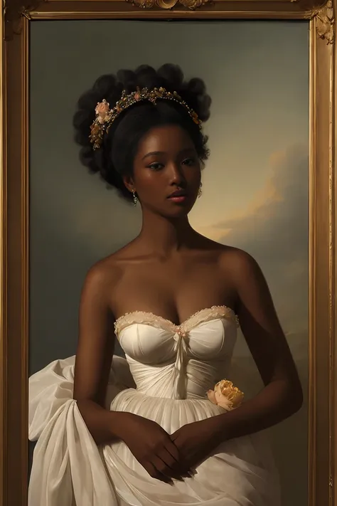 The Birth of Venus with ebony skin wearing a sheer dress, Paintings by Vigée Leblanc