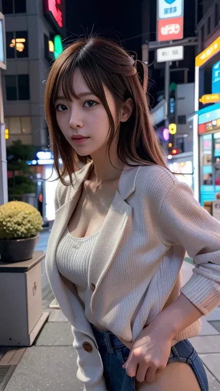 anime風の女性キャラクターのカラフルなプロフィール写真. anime「My favorite girl」have distinctly different characteristics. The setting is a neon-lit futuristic city. The environment is stimulating and adventurous. The camera settings are、Digital cameras with low ISO settings. This ...