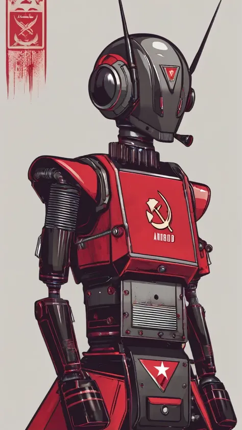 Make a punk-style Android with a Soviet theme 