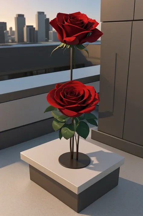 Professional 3d architecture rendering from a Abajor similar red rose 