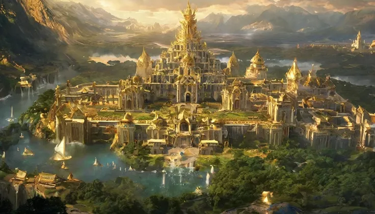 wallpaper，32k，Asgard，阿萨神族居住在Asgard（Asgard），A magnificent palace area