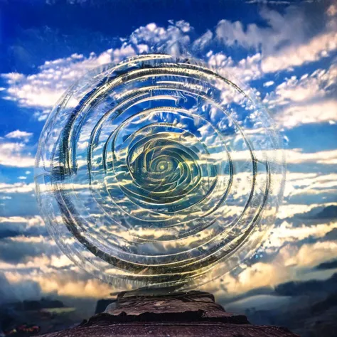 a close up of a spiral shaped object in the sky, the concept of infinity, infinity time loop, with infinity, infinite consciousn...