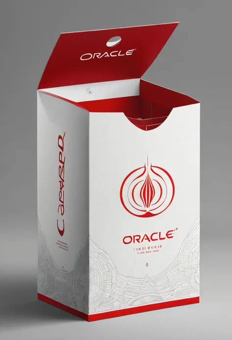 Carton design，Flat，specific，The logo name is oracle，Lay the carton flat，detail，high quality，Fashion