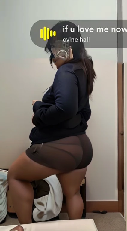 Colleen, woman in tight brown panties taking a selfie in a mirror, thicc, thick thigs, big booty, thick, pawg, toned derriere, tight underwear, bending over, thick thighs, curvy accentuated booty, thick body, she is facing the camera, exposed thighs!!!, th...