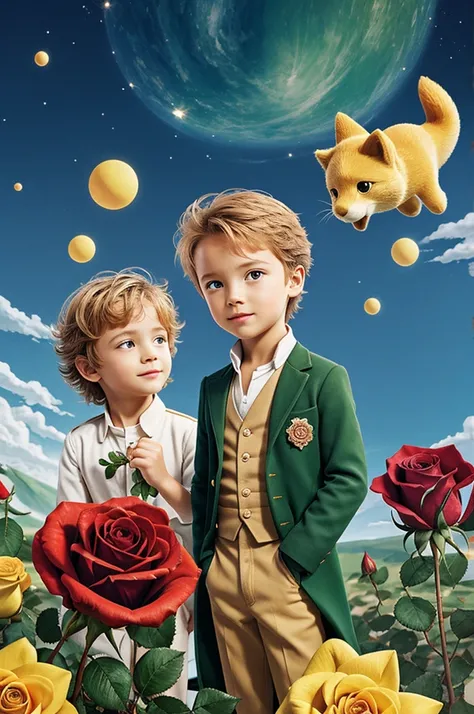 The little prince and the rose