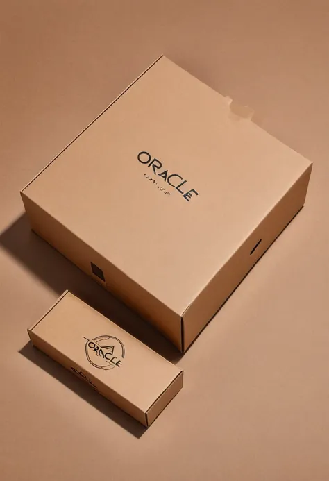 Carton flat lay，Flat，Simple style，The logo name is oracle，Lay the carton flat，detail，high quality，Fashion