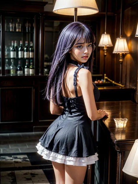 (1 lady), (Best quality at best:1.4), (ultra - detailed), (extremely detailed CG unified 16k), A Beautiful Woman with Perfect Figure: 1.4, Sharp Focus: 1.2, purple hair, very detailed, High-definition RAW color photo, professional photoshooting, amazing fa...