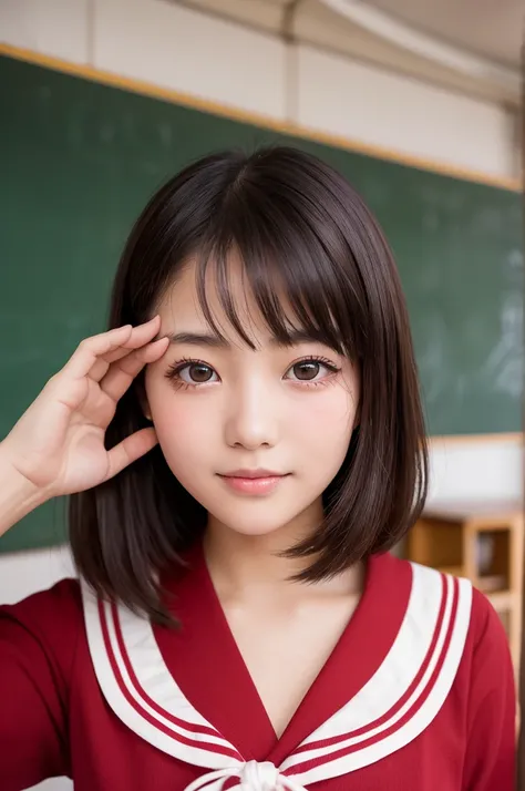 (1 Girl )、(Beautiful Japanese、18years old,round face、Refreshing、clear、seems kind、stylish、Pitiful、cute like an angel、cute、black eyes、(Single eyelid:1.6)、Beautiful skin), {(Japan human face:1.4),(General facial features)} , (((Beautiful breasts:0.4))),(((sof...