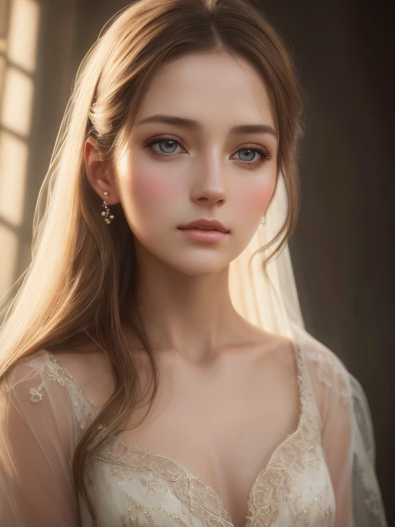 a beautiful imperfect woman, detailed face and eyes, ethereal, soft lighting, warm tones, dreamlike, surreal, digital painting, oil painting, hyperrealistic, photorealistic, 8k, high quality, intricate details, cinematic composition, dramatic shadows, glow...