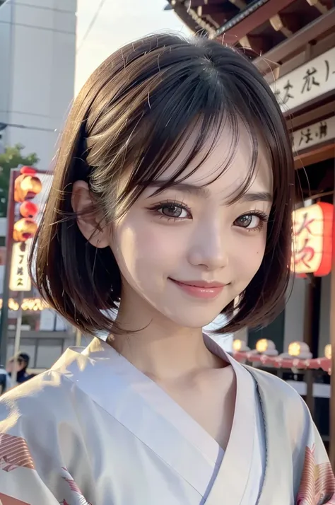 Looking at the camera,(((Highest quality, 8K, masterpiece))), Sharp focus, (Beautiful woman with perfect figure), thin, (Hairstyle: superior)), ((kimono: Cane)), street: 1.2 非常に詳細な顔と肌の質感 詳細な目 double eyelid ランダムな姿勢, (smile),ssuperiorer cute Japan person,ssu...