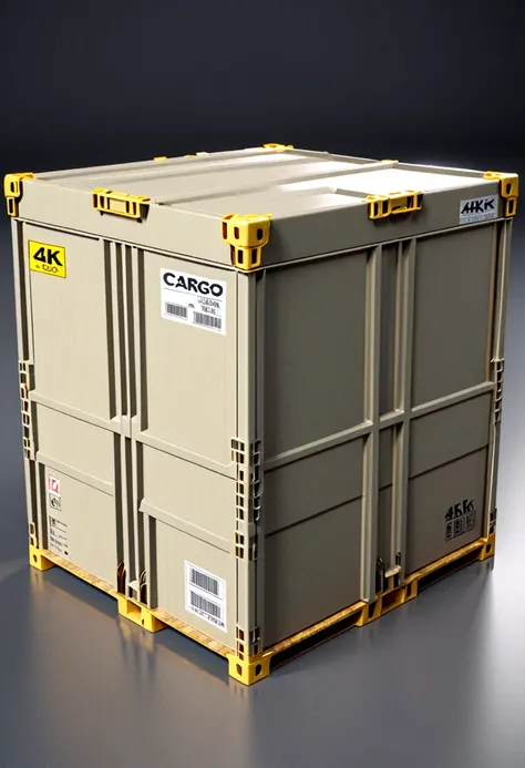 The cargo is a small box, sharp lines, 4k quality