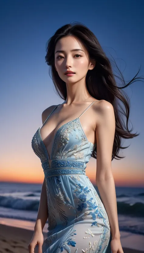 4K resolution, 8K resolution, beautiful, Highest quality, Absolutely wonderful, Very detailed, Ultra-high resolution, masterpiece, RAW Photos, Realistic, Depth of written boundary, Cinematic Light, 
One elegant mature woman, 
Long black hair, 精巧なディテールのbeau...