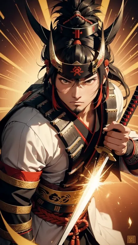 1. Masterpiece, top-tier quality, 16K UHD,
standing,
Japanese castle background, 1 samurai,
Samurai style, Samurai warrior, Dressed in intricately designed Samurai armor, with a sword and a traditional hat on his head, Cyberpunk Samurai influence,
Samurai ...