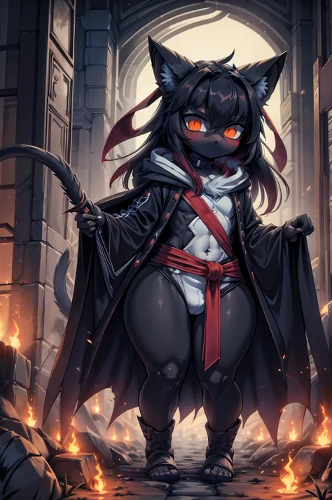 Death Boy，Death Boy，Cat Boy，Cat Boy，Egyptian style，Cat ear朵，Black Cat，Black Cat，Black Cat，cloak，skin，robe，破烂robe，blackskin，black毛发，全身black毛发，femboy，femboy，cute，Big Ass，Bulge between the thighs，Hip bulge，手持sickle，cute，black毛发，robe，robe，robe，robe前摆，shota，you...