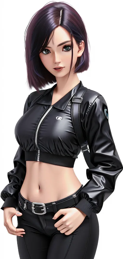 NSFW, { broken hair } , (eyes sharp: 1.1) , open mouth,  {A slim figure}，（ body side ），broken hair, cycling clothes, exquisite, smooth animation style, 1 girl, { Cool } , motorcycle clothes, beautiful lips, pants flutter belt, eye details, detailed skin, b...