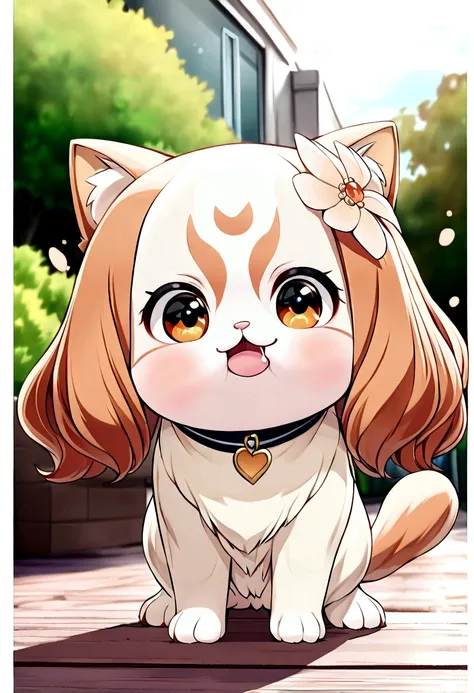 pokemon dog king charles spaniel little story３please draw it cutely in the style of a d-anime。
１the second image shows a cute, b...