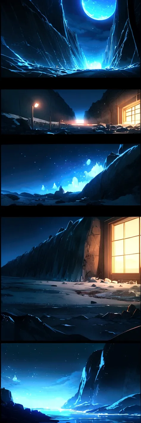 ((Very detailed))、night、Objects that seem to be in the permafrost