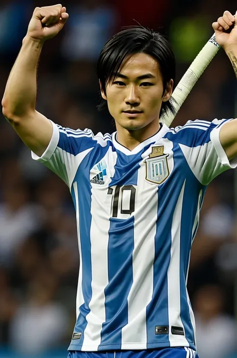 Ino yamanaka with Argentina soccer uniform