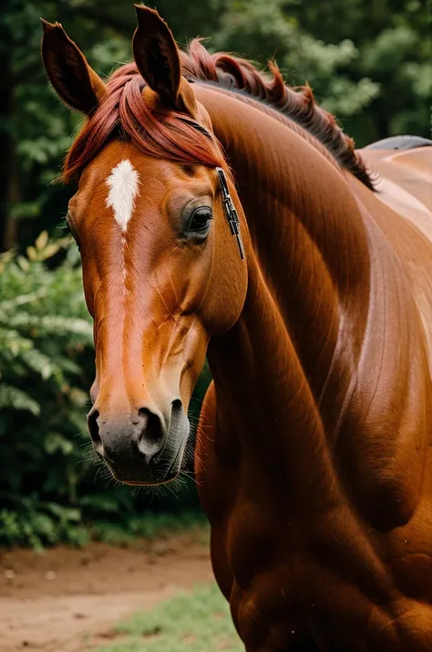 Beautiful red horse
