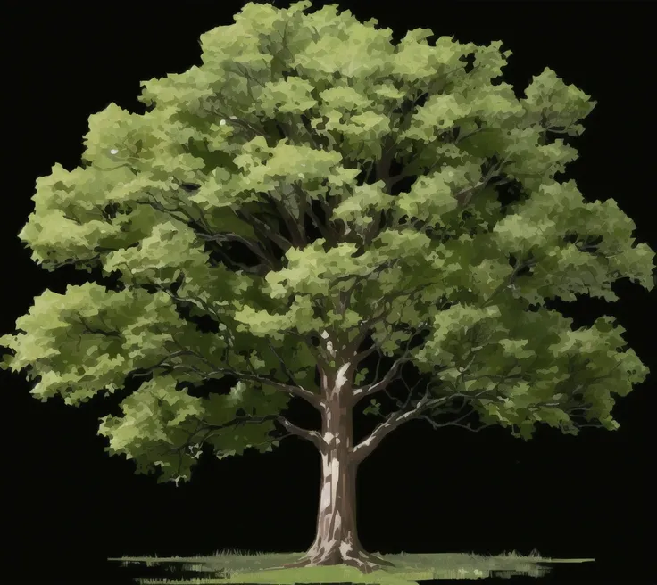 a close up of a tree with green leaves on a black background, large tree, rich tree, a beautiful tree, big green tree, game asset of plant and tree, big tree, oak tree, a tall tree, maple tree, elm tree, ultra detailed trees, single tree, sycamore, speedtr...